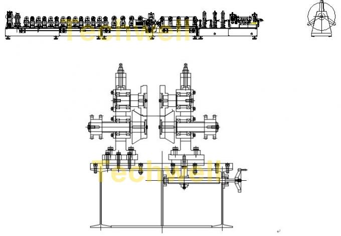 Automatic Adjustable C / Z Purlin Roll Forming Machine for C Z Purlins, Steel CZ Purlins, Metal CZ Purlin
