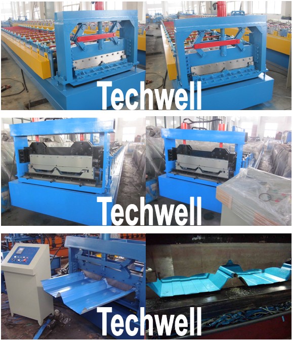 ROOF PANEL ROLL FORMING MACHINE Joint Hidden Roof Panel Roll Forming Machine For Making Standing Seam Roof Panel