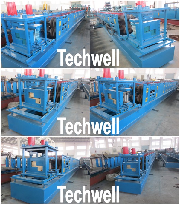 GI , Carbon Steel Material 1.5 - 3.0mm Z Purlin Roll Forming Machine For Steel Structure