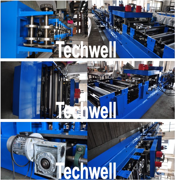 Automatic Adjustable C / Z Purlin Roll Forming Machine for C Z Purlins, Steel CZ Purlins, Metal CZ Purlin