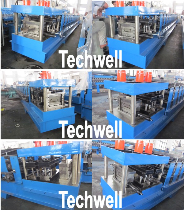Custom Steel Lip Channel / C Profile / C Section Roll Forming Machine For GI, Carbon Steel