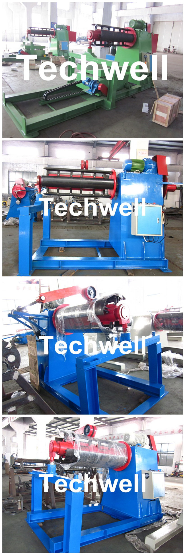 Custom 5 - 20 Ton Curving Machine Hydraulic Decoiler With Pneumatic Damp Pressing Arm