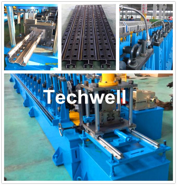 2.0-3.0mm Heavy Duty Upright Racking / Shelf Roll Forming Machine With JH21-80 Ton Press Machine To Punch Holes