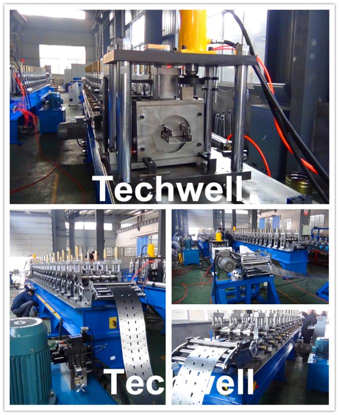 Storage Pallet Shelving and Racking Upright Roll Forming Machine for 80 / 90 / 100 / 120mm Upright Rack Profiles
