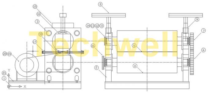42CrMov Embossing Roller Custom Aluminium Embossing Machine TW-SEM1250