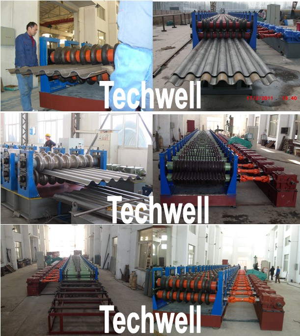 Grain Silo, Steel Corrugated Panel Roll Forming Machine For Zinc Alumina Sheet