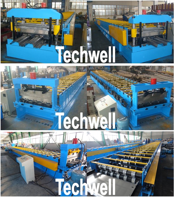 24 Forming Station Decking Floor Roll Forming Machine With PLC Control System