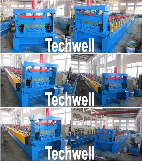 24 Forming Station Decking Floor Roll Forming Machine With PLC Control System
