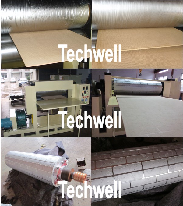 Roll Embossing Machine For Decorative MDF / HDF Panels 3.8 Ton