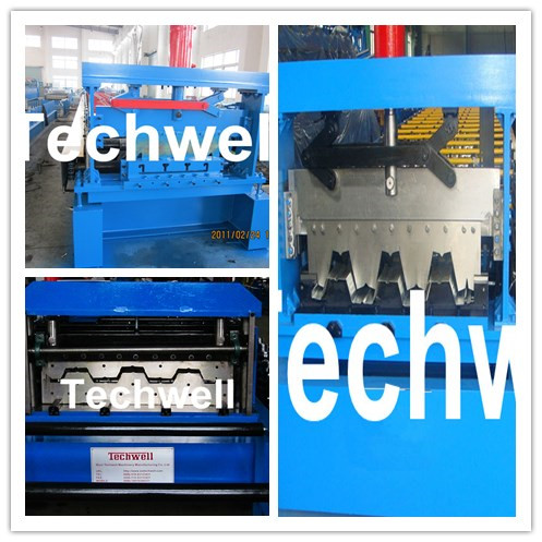 High Precision Steel Structure Floor Deck Roll Forming Machine For Metal Decking Sheet