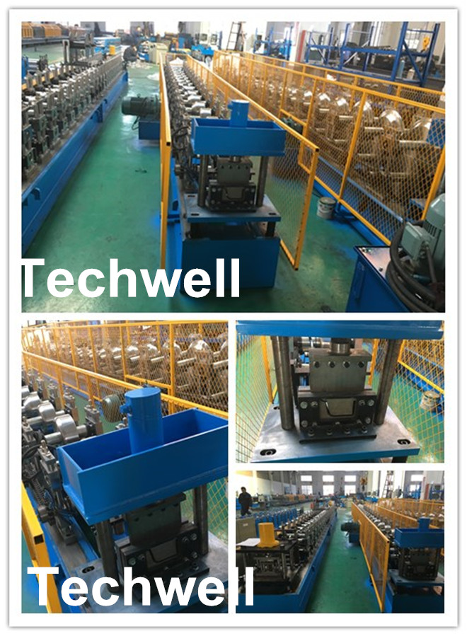 K Gutter, Round Gutter Cold Roll Forming Machine With Hydraulic Cutting PLC Control