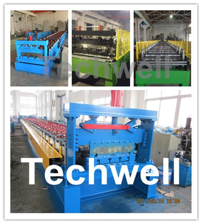 Steel Structure Floor Deck Roll Forming Machine for Roof Deck, Steel Tile TW-FD1250
