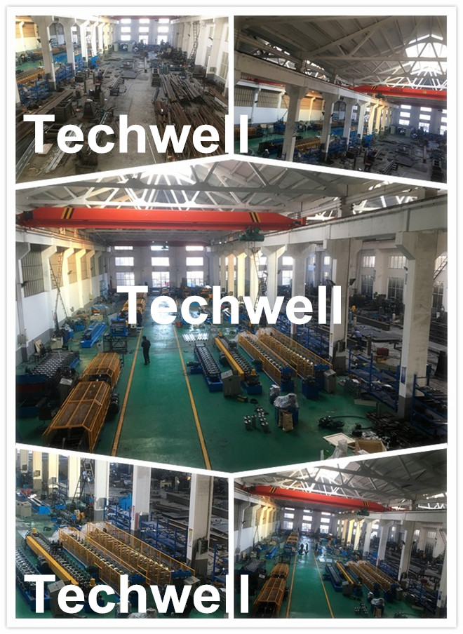 75mm Roller Diameter, 7.5KW Steel Security Door Frame Roll Forming Machine