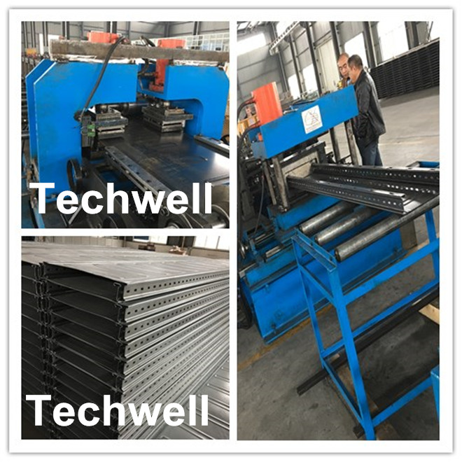 Automatic PLC Control Cable Tray Roll Forming Machine With Servo Guiding Device