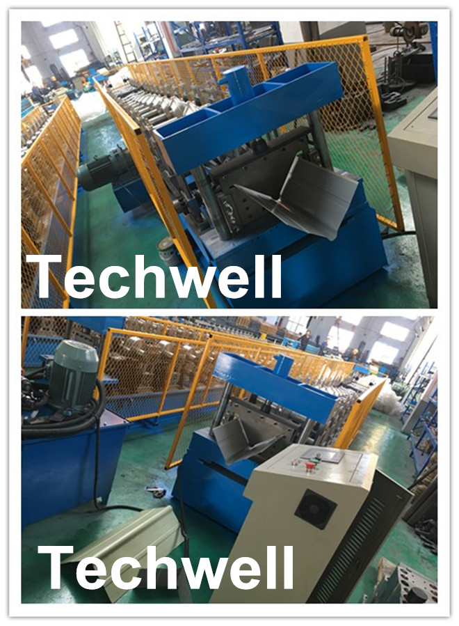 Manual / Automatical Decoiler Top Hat Cap / Ridge Flashing Roll Forming Machine