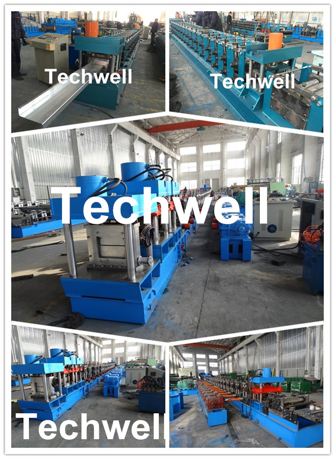 1.5" Chain Drive Z Shaped Purlin Roll Forming Machine With PLC Frequency Control System