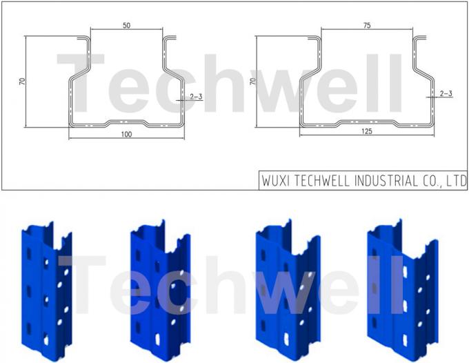 1.8 - 2.3mm Rack Roll Forming Machine / Cable Tray Forming Machine TW-RACK