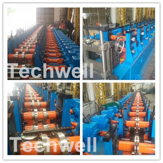 PLC Frequency Control Solar Strut Profile Roll Forming Machine With 24 Roller Stations
