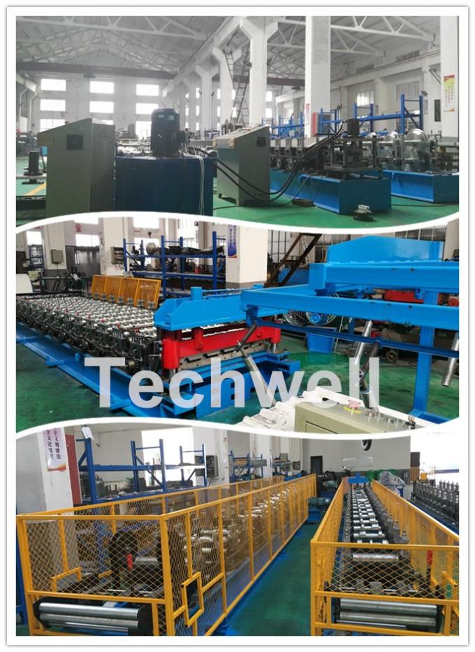 Galvanized Coil C Channel Roll Forming Machine , C Purlin Roll Forming Machine With Chain Transmission