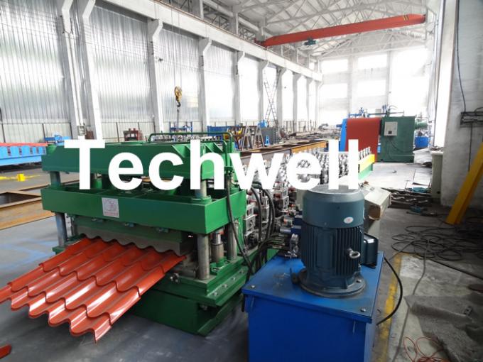 7.5KW Metal Tile Roll Forming Machine For Color Steel / Galvanized Coil