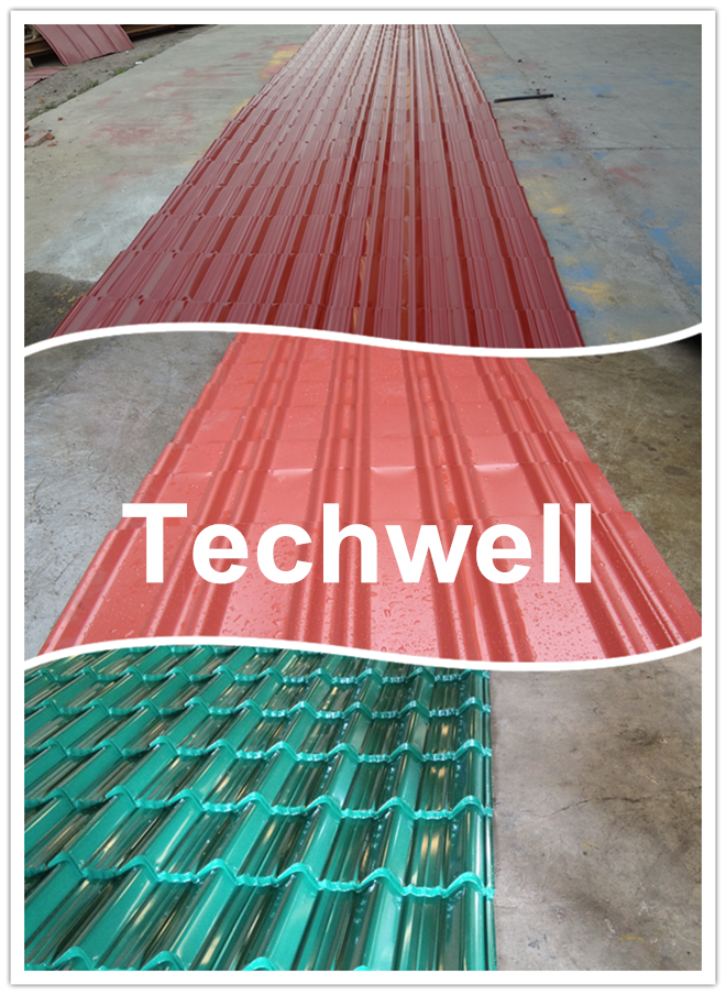 7.5KW Metal Tile Roll Forming Machine For Color Steel / Galvanized Coil