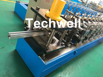0-15m/min Cold Roll Forming Machine For Making Door Frame Guide , Shutter Door Slats Guide Rail