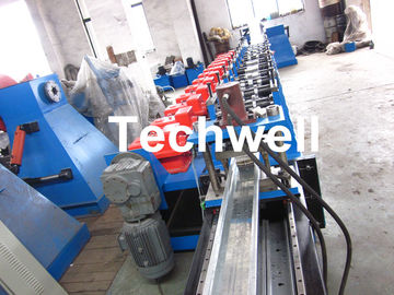 High Productivity C Purlin Roll Forming Machine With Manual Or Hydraulic Decoiler