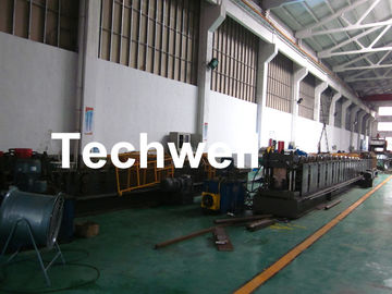 GI , Carbon Steel Top Hat Purlin Cold Roll Forming Machine With Manual / Hydraulic Uncoiler