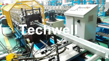 Metal Sheet Hat Channel Roll Forming Machine / Furring Channel Profile With 0-15m/min Forming Speed