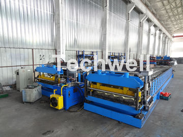 Automatic PLC Controlled Tile Roll Forming Machine For Steel Metal Glazed Tile