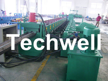 7 Rollers Leveling 10 - 12m/min W Beam Roll Forming Machine for Crash Barrier