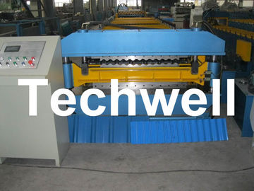 18 Forming Stations Double Layer Roll Forming Machine For IBR, Corrugated Sheets With PLC