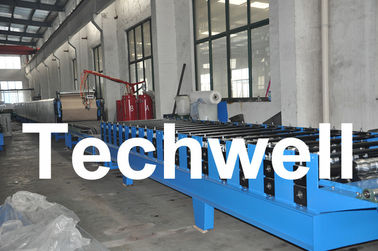 Rubber Belt Continuous PU Sandwich Panel Machine Line / Cold Roll Forming Machine
