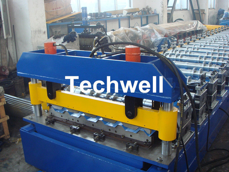 Hydraulic cutting Metal Roofing Cold Roll Forming Machine 13 - 22 Stations TW27-195-780
