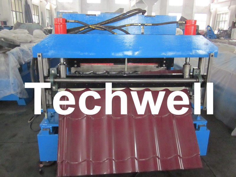 Automatic Color Steel Roof Tile Roll Forming Machine With 11 Kw Hydraulic Motor Power