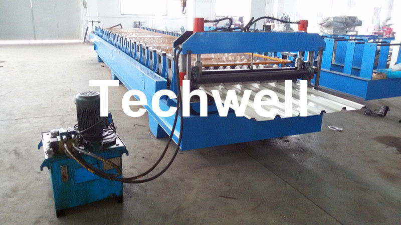 Hydraulic cutting Trapezoidal Roof Deck Roofing Sheet Making Machine TW38-200-1000