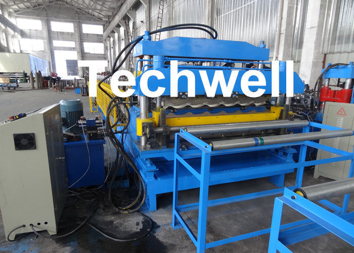 18 Forming Stations Automatic Double Layer Forming Machine For Roof Wall Panels With PLC Control
