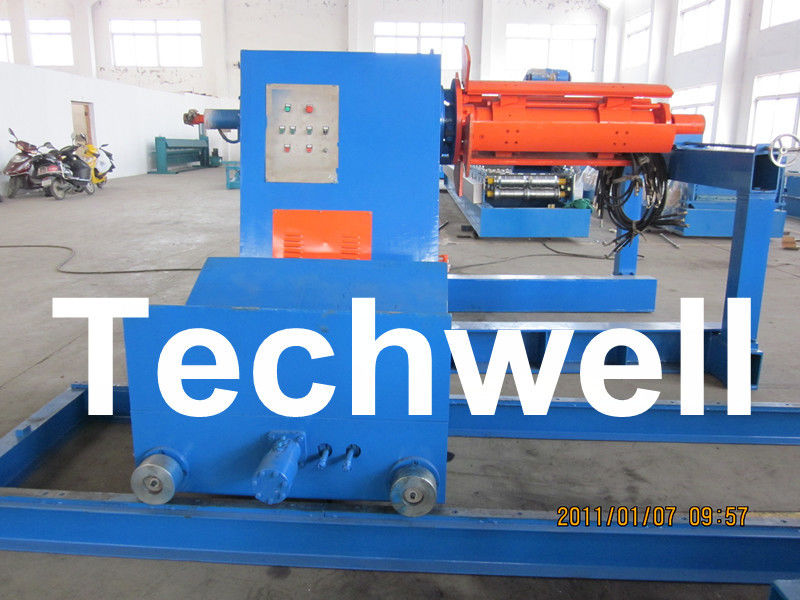 High Speed Hydraulic Auto Uncoiler / Decoiler with Weight Capacity Of 5 / 7 / 8 Ton