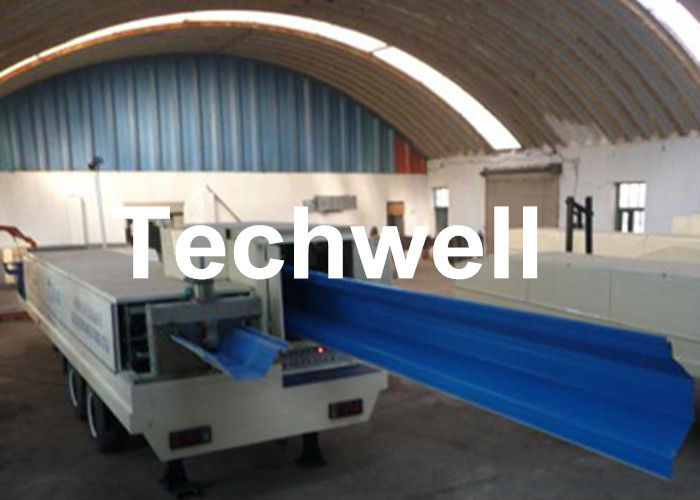 Galvanized Steel Large Span Roll Forming Machine For Arched Roof Panel , K Span Forming Machine