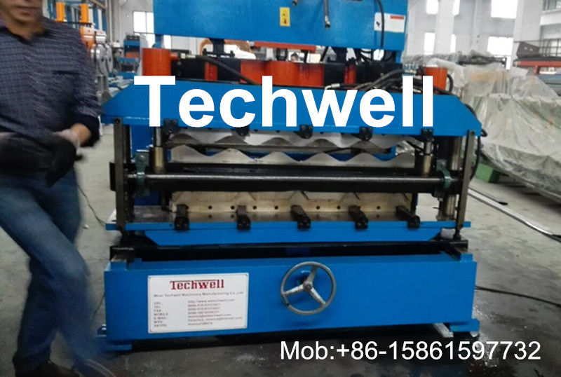 Galvanized Coil Tile Roll Forming Machine For Metal Roof Tile , Steel Roofing Sheet