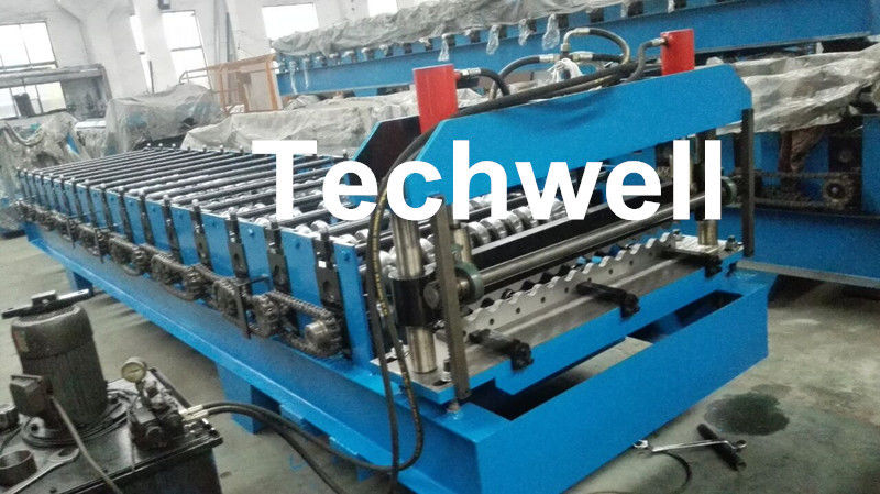 PPGI , Color Steel , GI Corrugated Sheet Roof Roll Forming Machine With 0-15m/Min Forming Speed