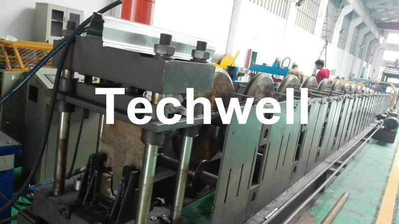 GI , Carbon Steel Top Hat Purlin Roll Forming Machine , Furring Channel Roll Former With 18 Roll Stands