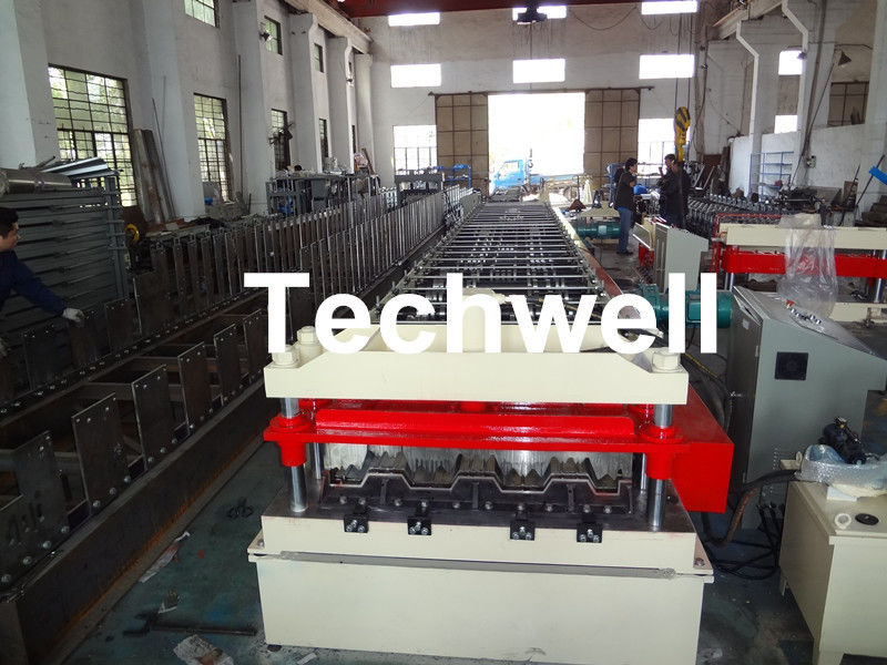 Cr12 Automatic Galvanized Steel Sheet Floor Deck Roll Forming Machine PLC frequency control