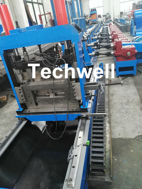 Quick Interchangeable C / Z Purlin Cold Roll Forming Machine with PLC Control for C/ Z Shaped Sheet