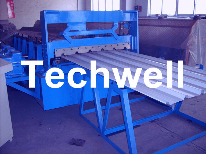 7.5 Kw Gimbal Gearbox Drive Roof Roll Forming Machine With PLC Frequency Control System