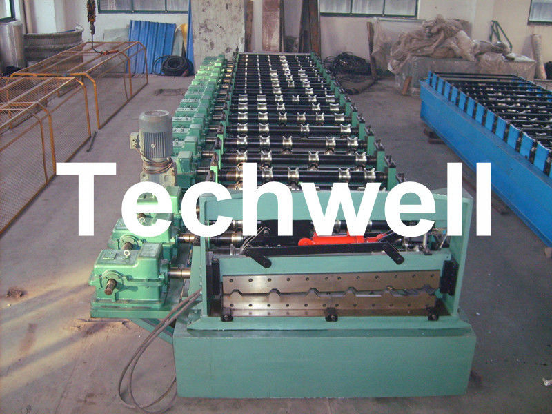 Hi-Rib Steel Roof Roll Forming Machine With Gimbal Gearbox Drive