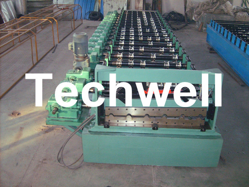 Hi-Rib Steel Roof Roll Forming Machine With Gimbal Gearbox Drive