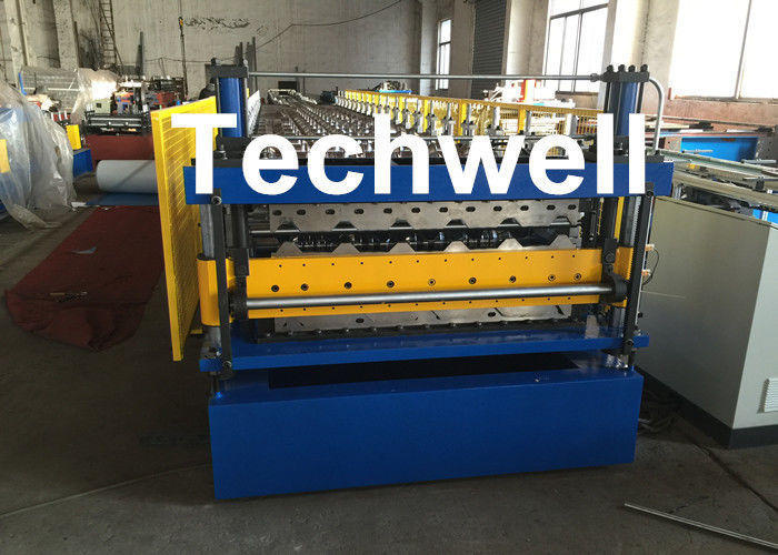7.5KW High Speed Double Deck / Layer Roll Forming Machine With Automatic Hydraulic Cutting