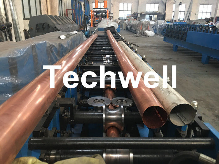 Aluminum Or Galvanized Steel Round Downspout Roll Forming Machine For Making Water Pipe, Rainwater