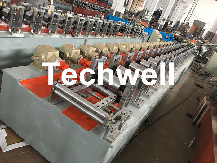 Octagonal , Octagon Pipe Roll Forming Machine for Rolling Shutter Axes With Manual Decoiler / Uncoiler